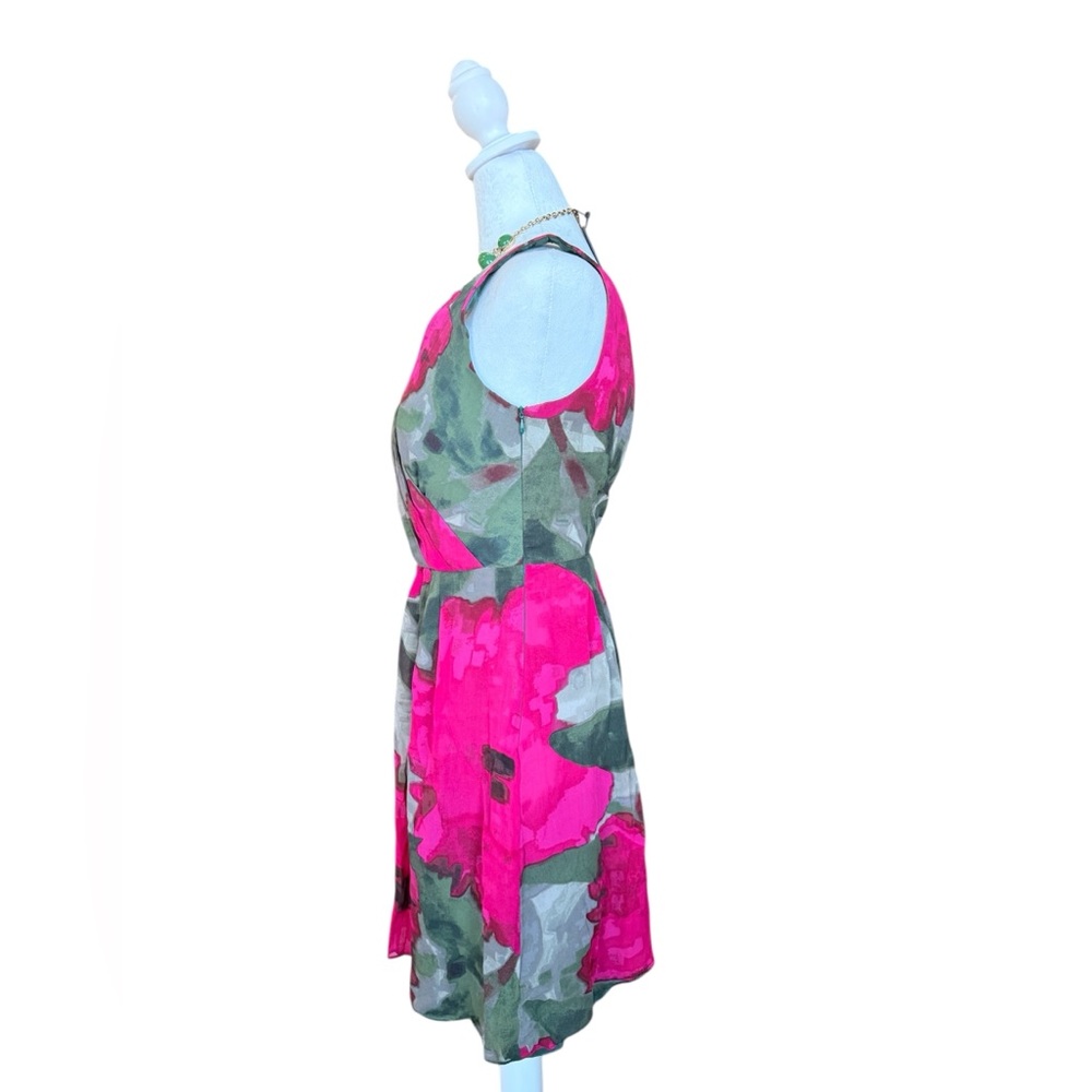 Trina Turk “Winston” 100% Silk Watercolor Dress - Picture 2 of 7